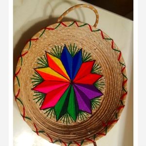 Mexican Handmade Basket 9 inches